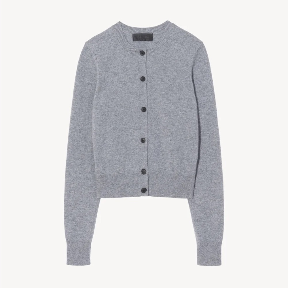 Nili Lotan XS March Cardigan Cashmere Grey Melange - Picture 14 of 14